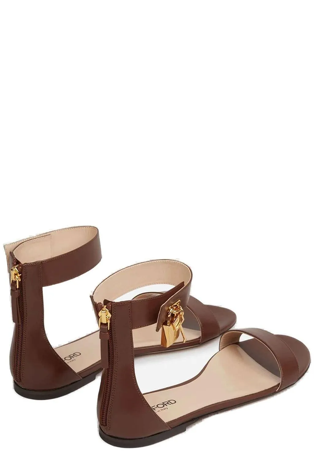 Tom Ford Leather Flat Sandals