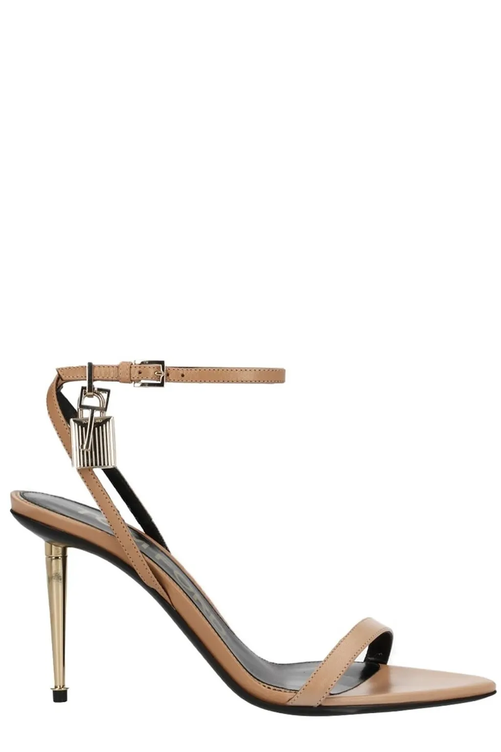 Tom Ford Lock Ankle Strap Heeled Sandals
