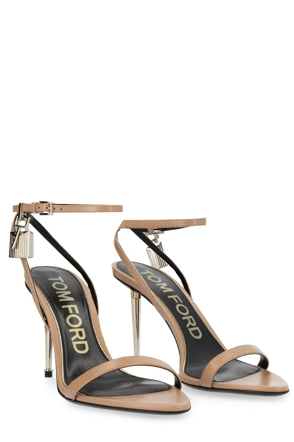 Tom Ford Lock Ankle Strap Heeled Sandals