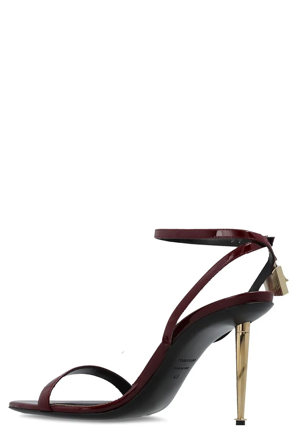 Tom Ford Lock Ankle-Strap Heeled Sandals