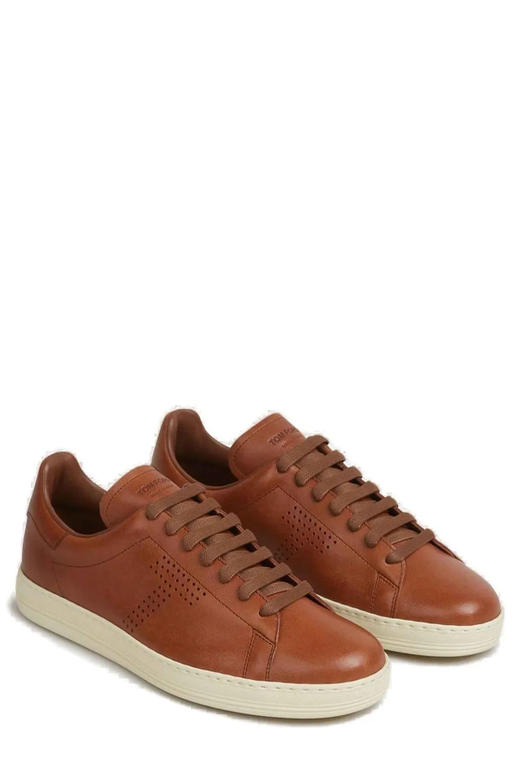 Tom Ford Logo Embossed Lace-Up Sneakers