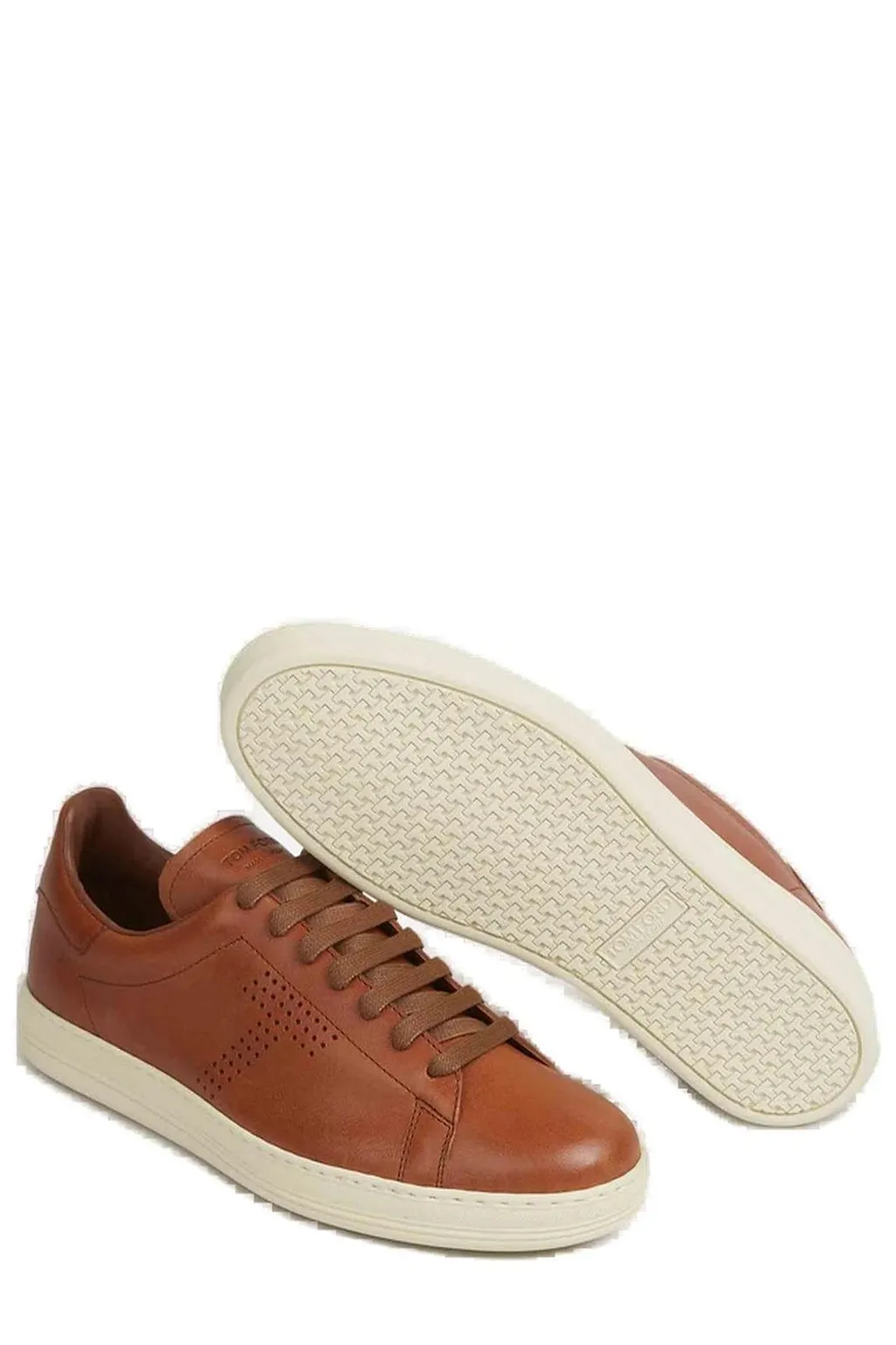 Tom Ford Logo Embossed Lace-Up Sneakers