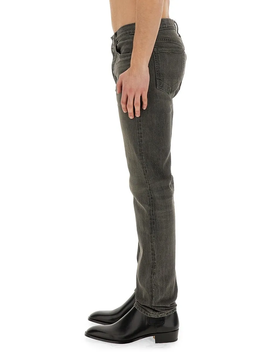 Tom Ford Logo Patch Straight Leg Jeans