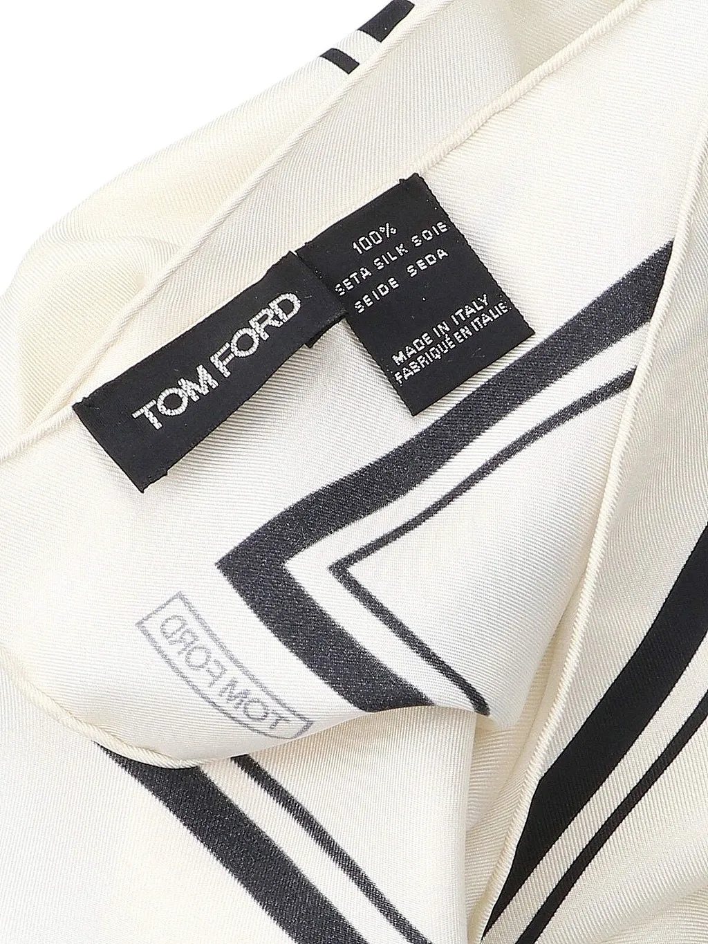 Tom Ford Tonal Frame Pocket Square Scarf