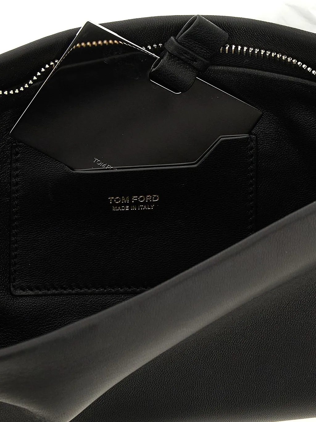 Tom Ford Logo Printed Zipped Clutch Bag