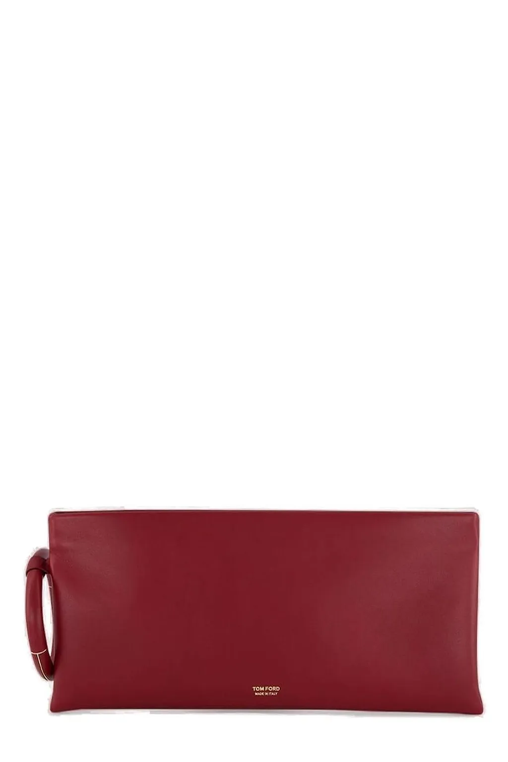 Tom Ford Logo Printed Zipped Clutch Bag