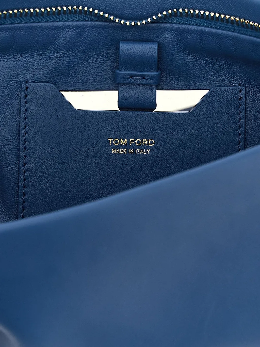 Tom Ford Logo Printed Zipped Clutch Bag