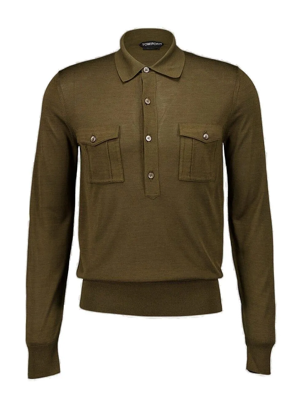 Tom Ford Long Sleeved Pocket Detailed Polo Shirt