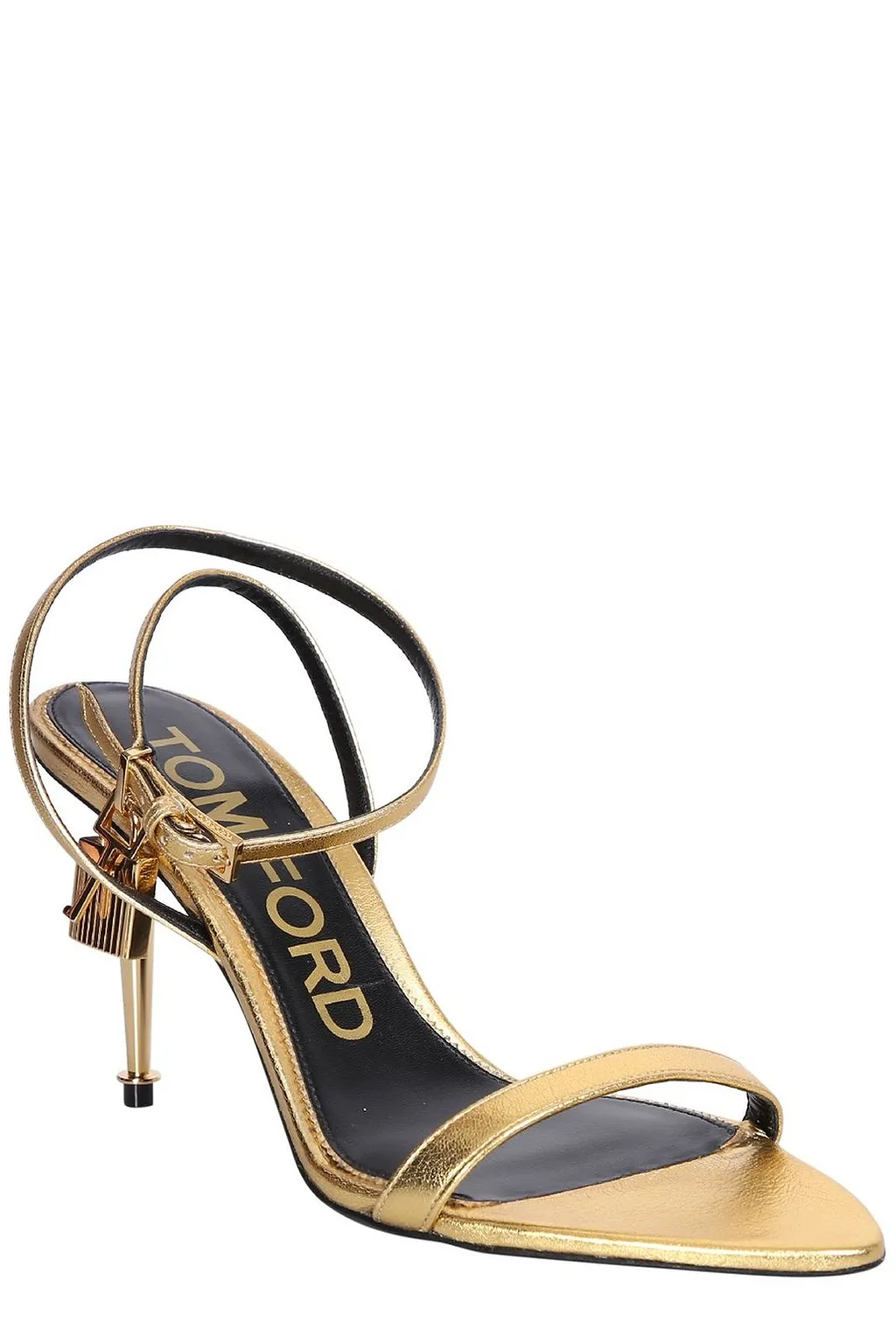Tom Ford Padlock High Stiletto Heeled Sandals