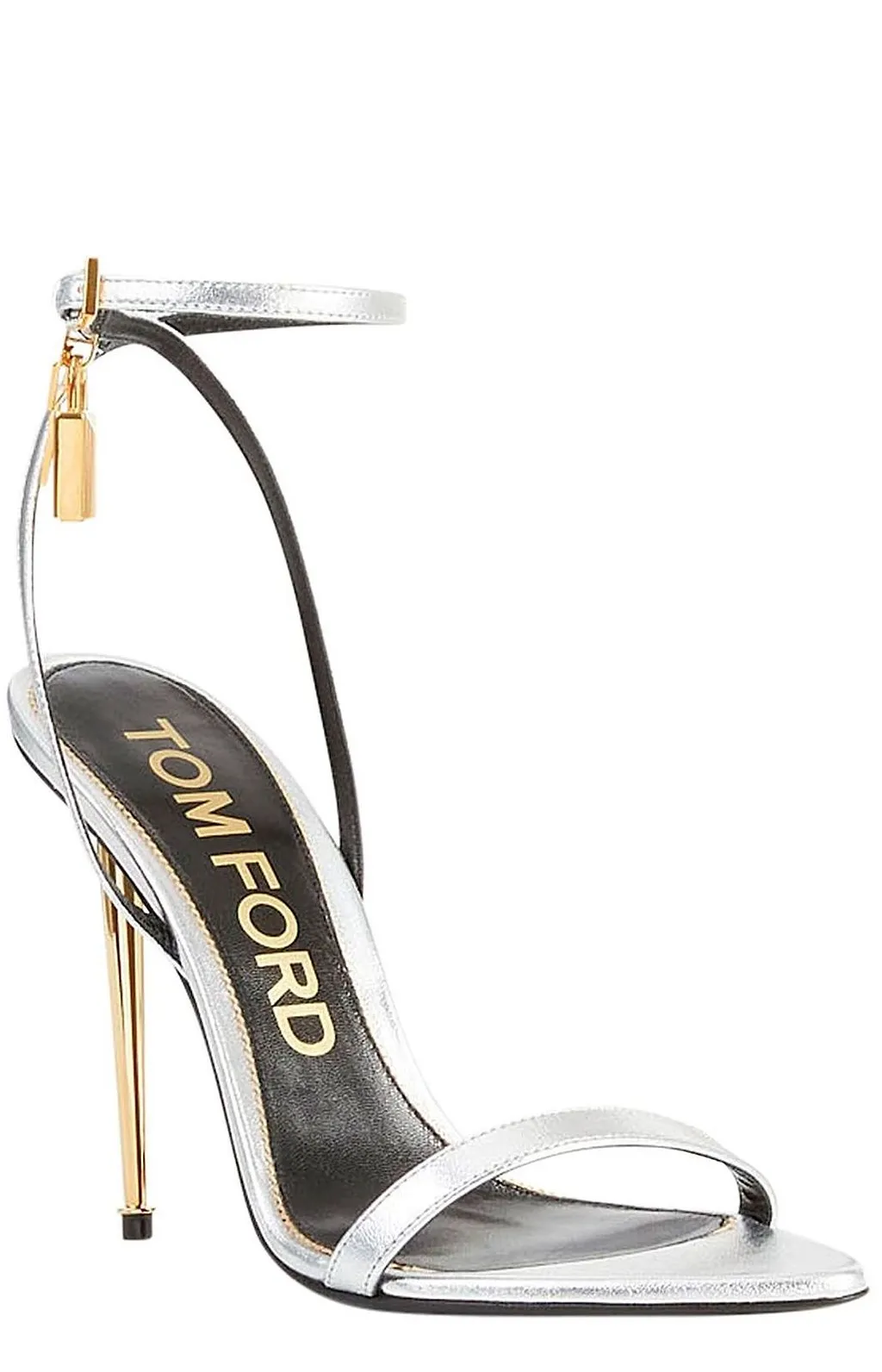 Tom Ford Laminated Padlock Pointy Sandals