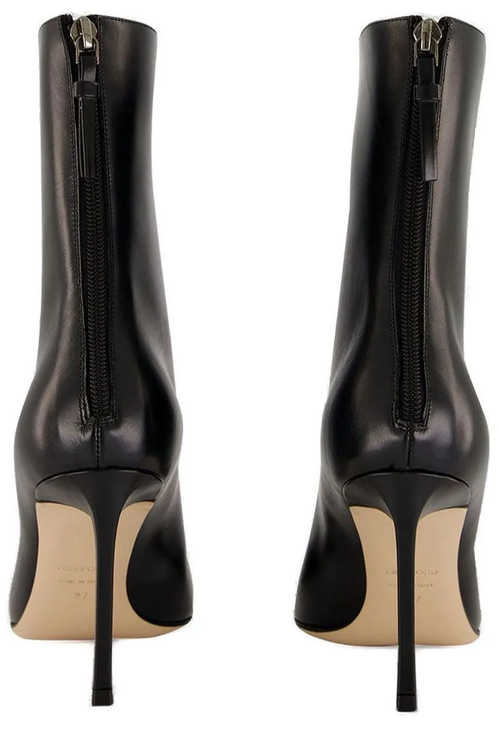 Tom Ford Polished Pointed-Toe Ankle Boots