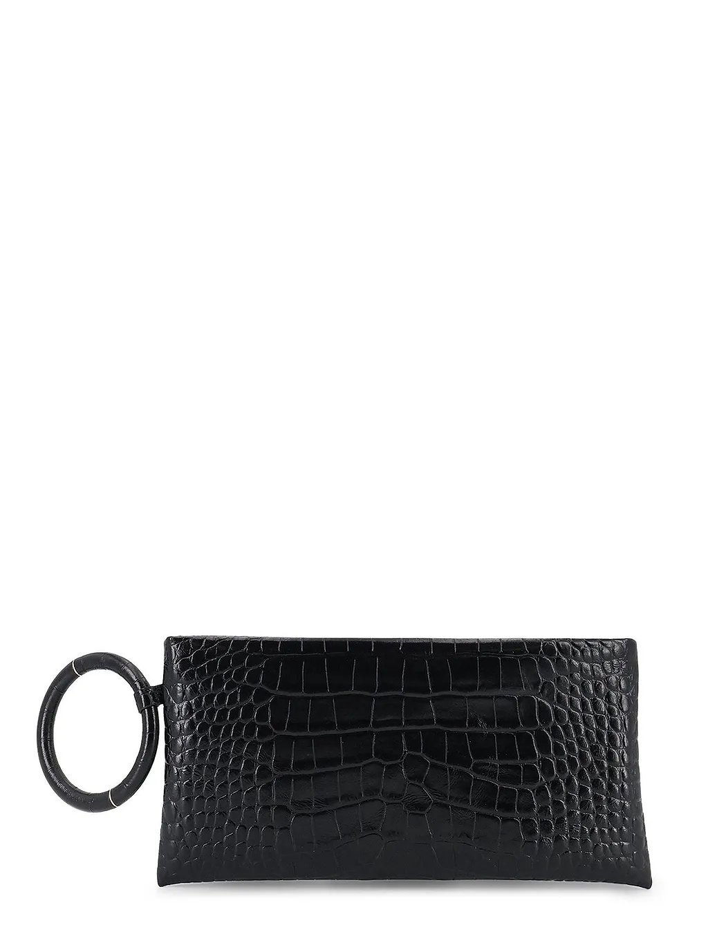 Tom Ford Ring-Handle Textured Wristlet Bag