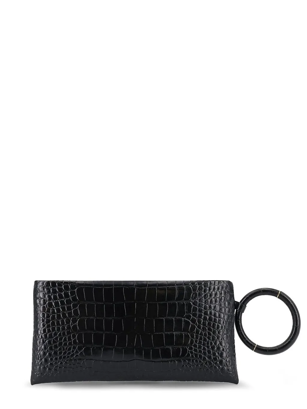 Tom Ford Ring-Handle Textured Wristlet Bag