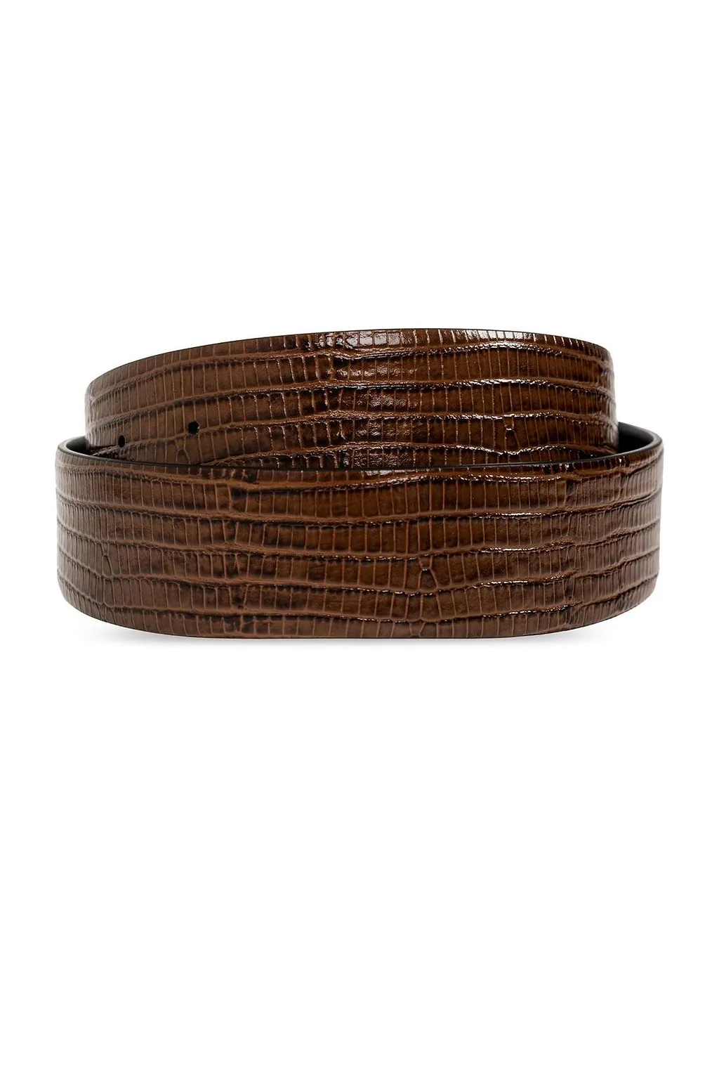 Tom Ford Textured Logo-Buckle Belt