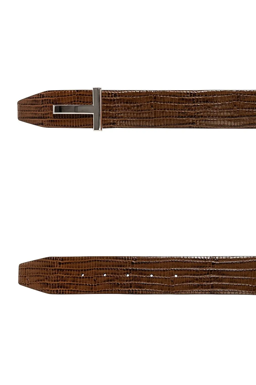 Tom Ford Textured Logo-Buckle Belt