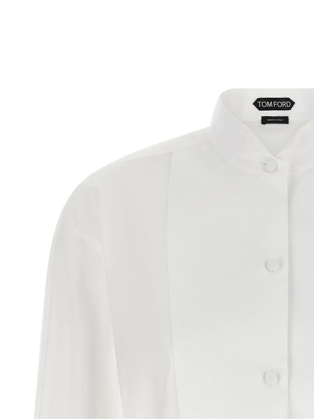 Tom Ford Textured Plastron Tuxedo Shirt
