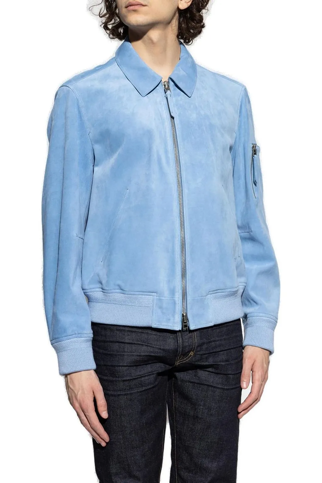 Tom Ford Zipped Leather Bomber Jacket