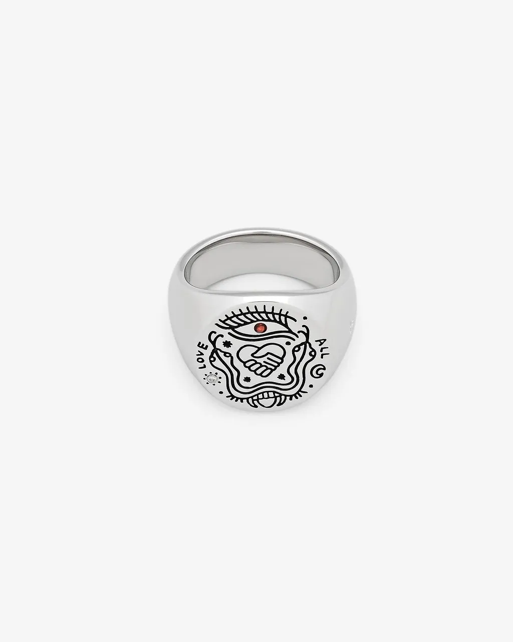 Tom Wood Love All Engraved Ring