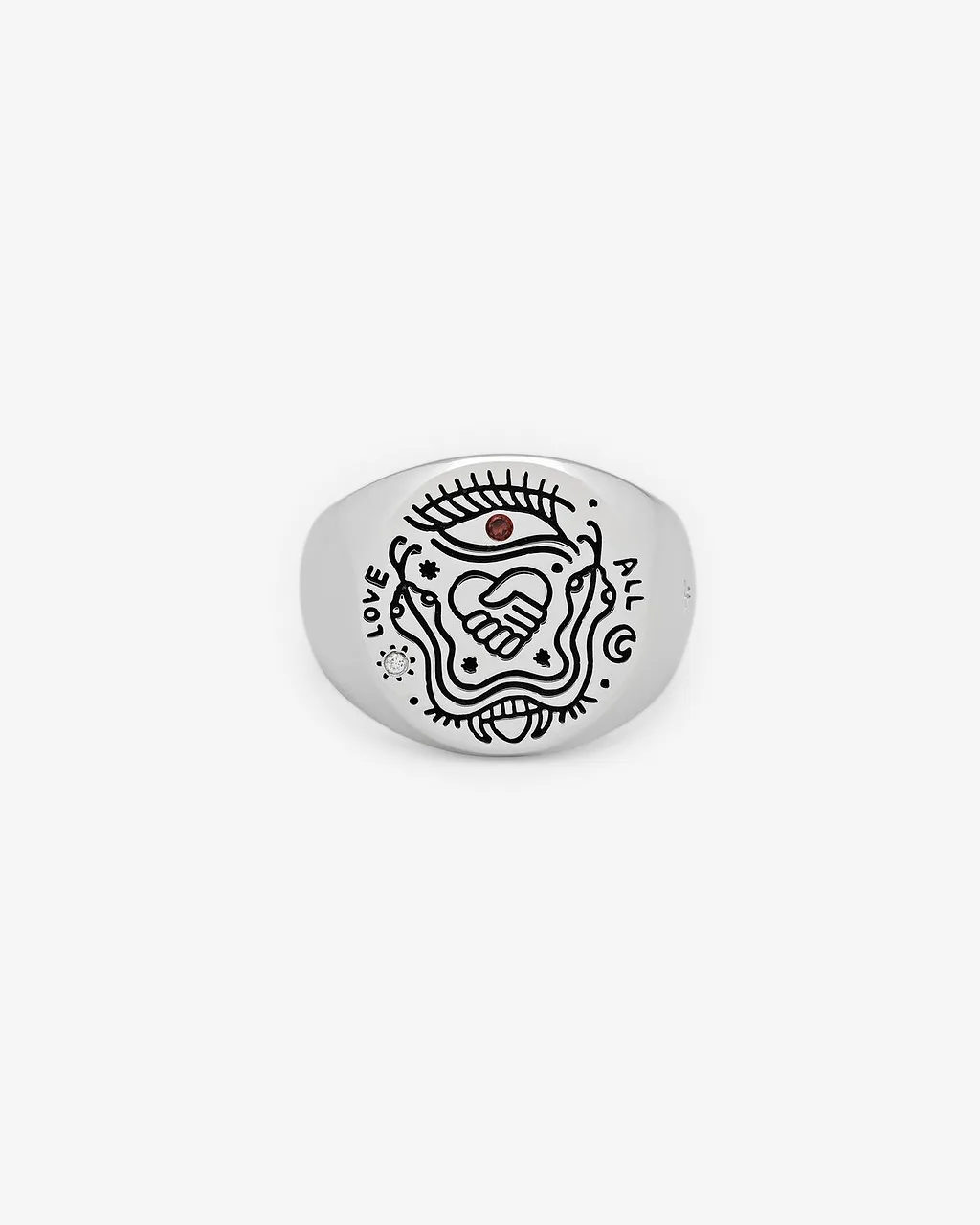 Tom Wood Love All Engraved Ring