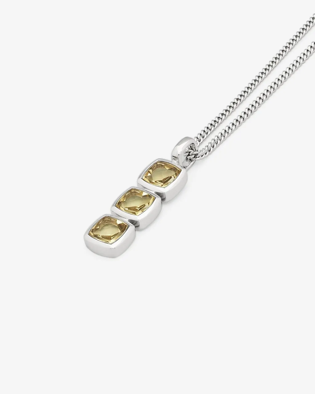 Tom Wood Mini Cushion Quartz Pendant Necklace
