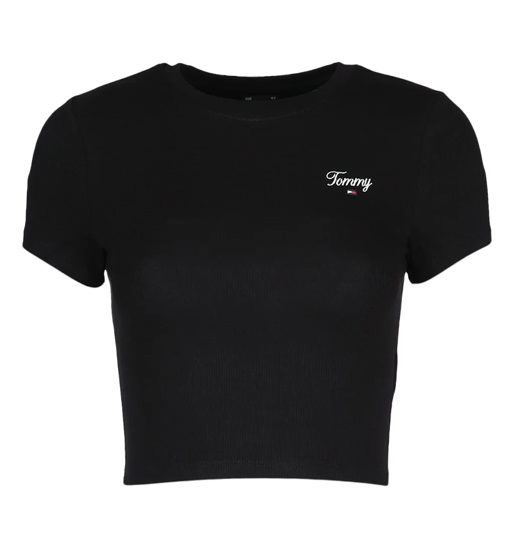 Tommy Jeans Logo Embroidered Crewneck T-Shirt
