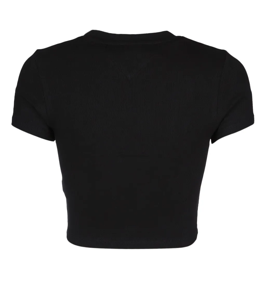 Tommy Jeans Logo Embroidered Crewneck T-Shirt