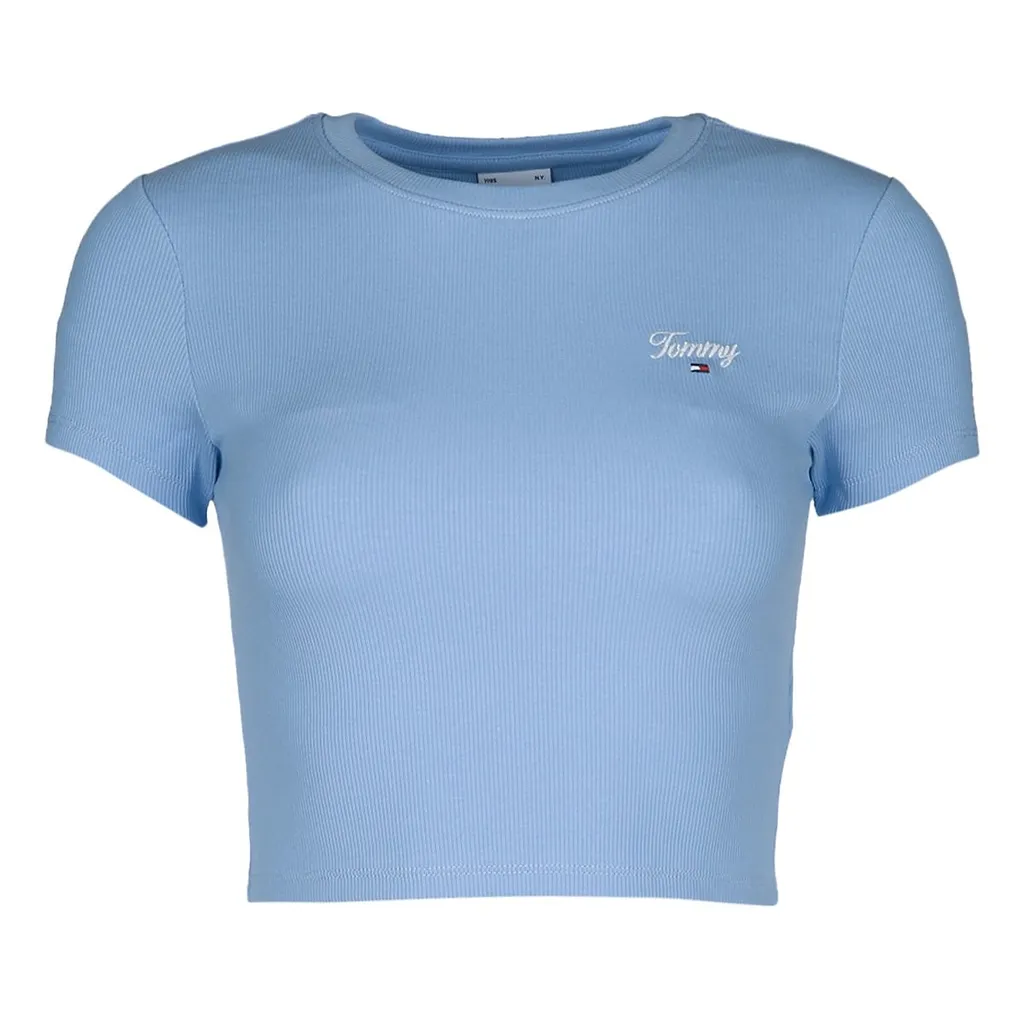 Tommy Jeans Logo Embroidered Crewneck T-Shirt