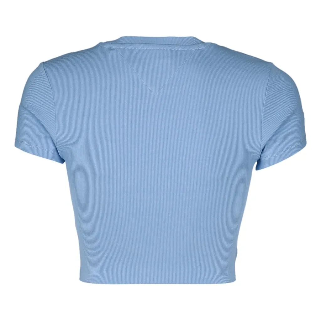 Tommy Jeans Logo Embroidered Crewneck T-Shirt