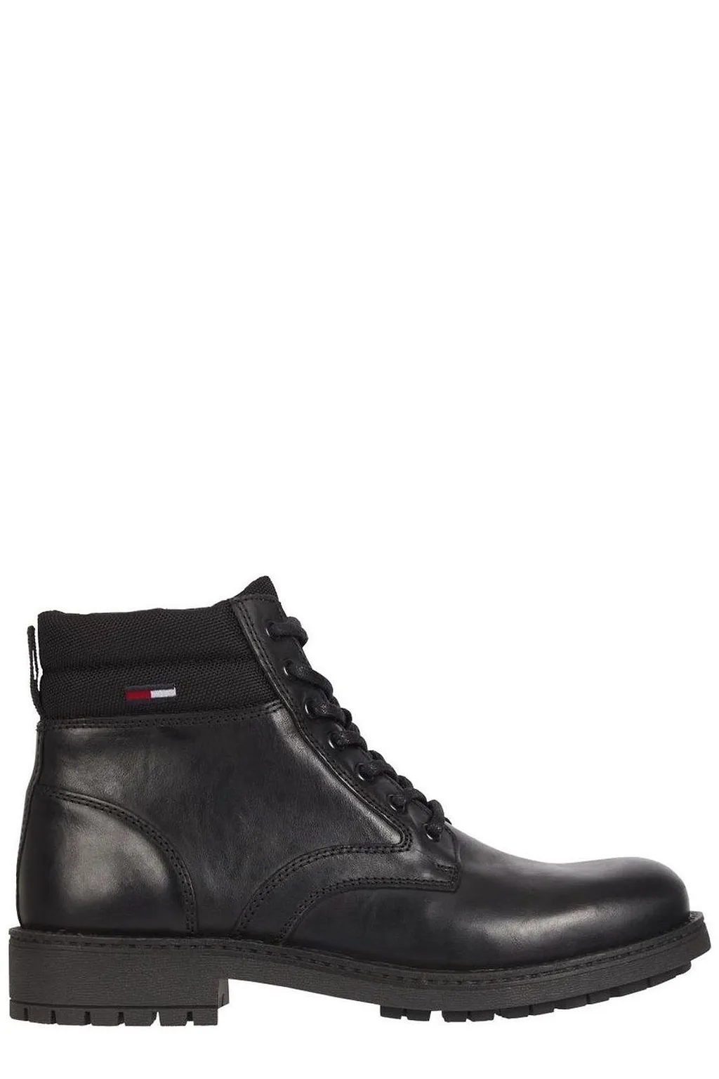 Tommy Jeans Padded Collar Lace-Up Boots