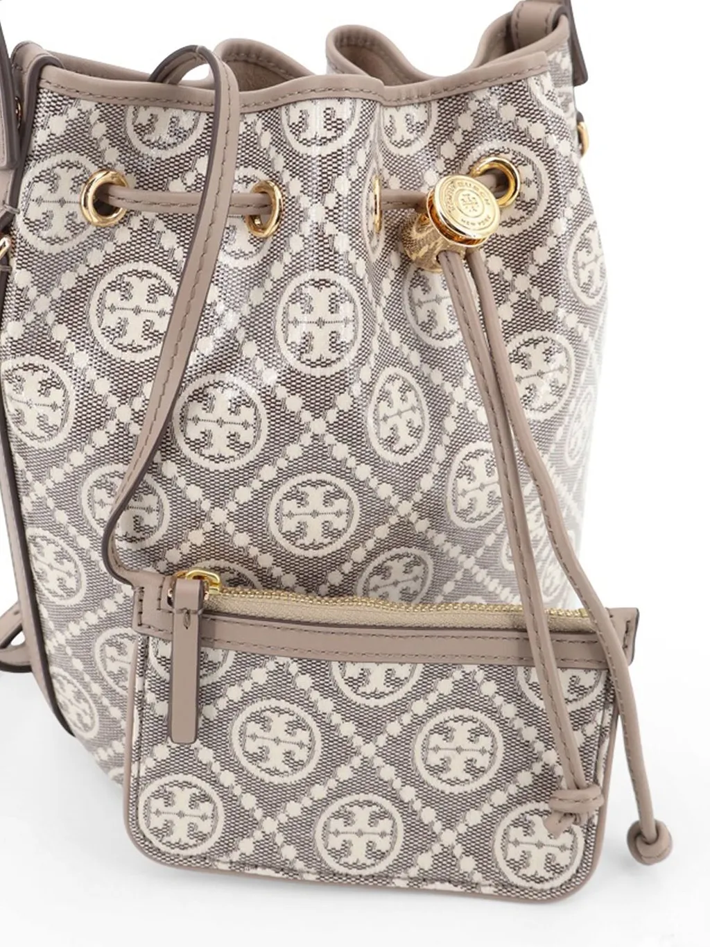 Tory Burch Logo-Jacquard Bucket Bag