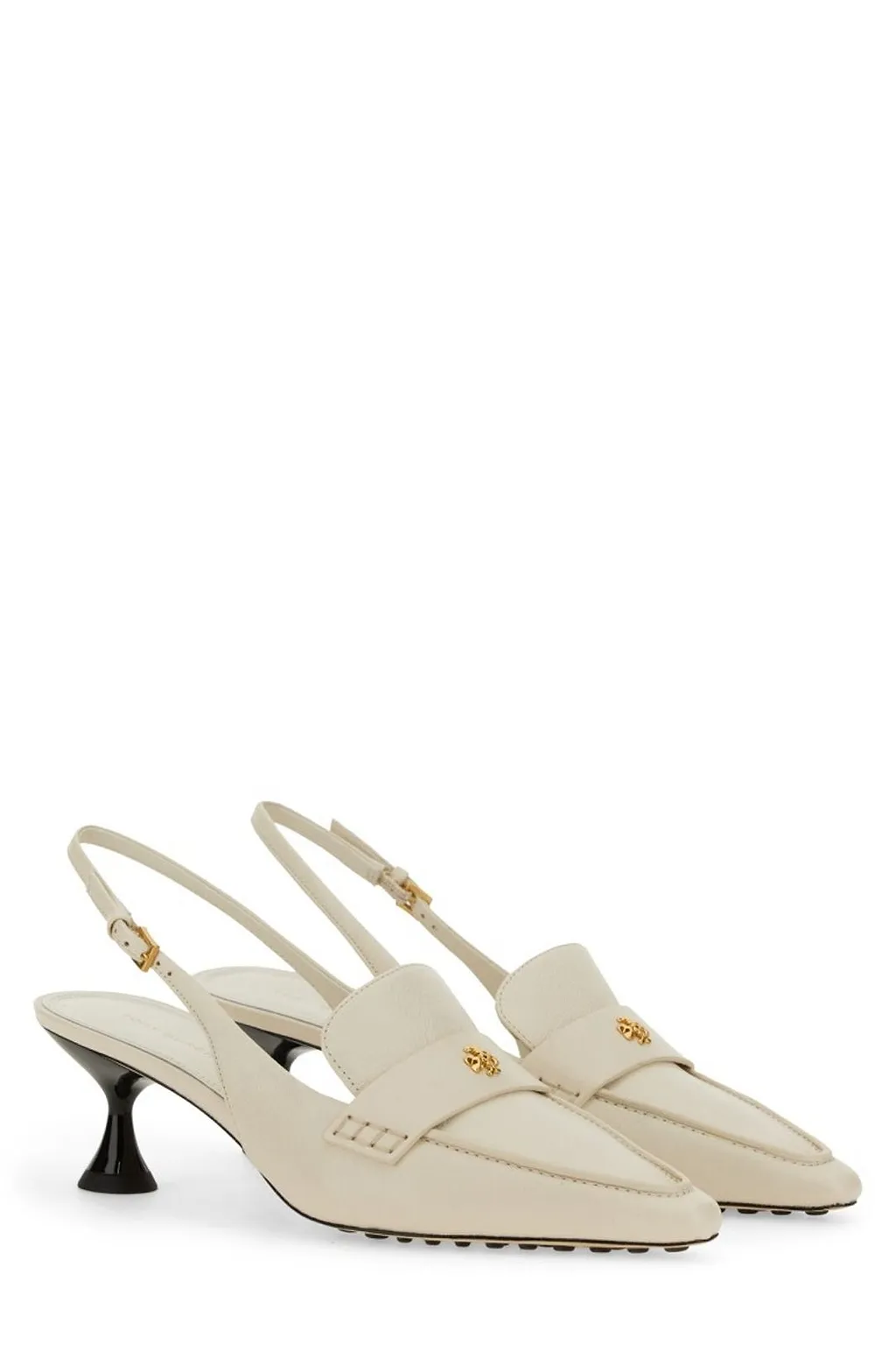 Tory Burch Logo Plaque Slingback Pumps