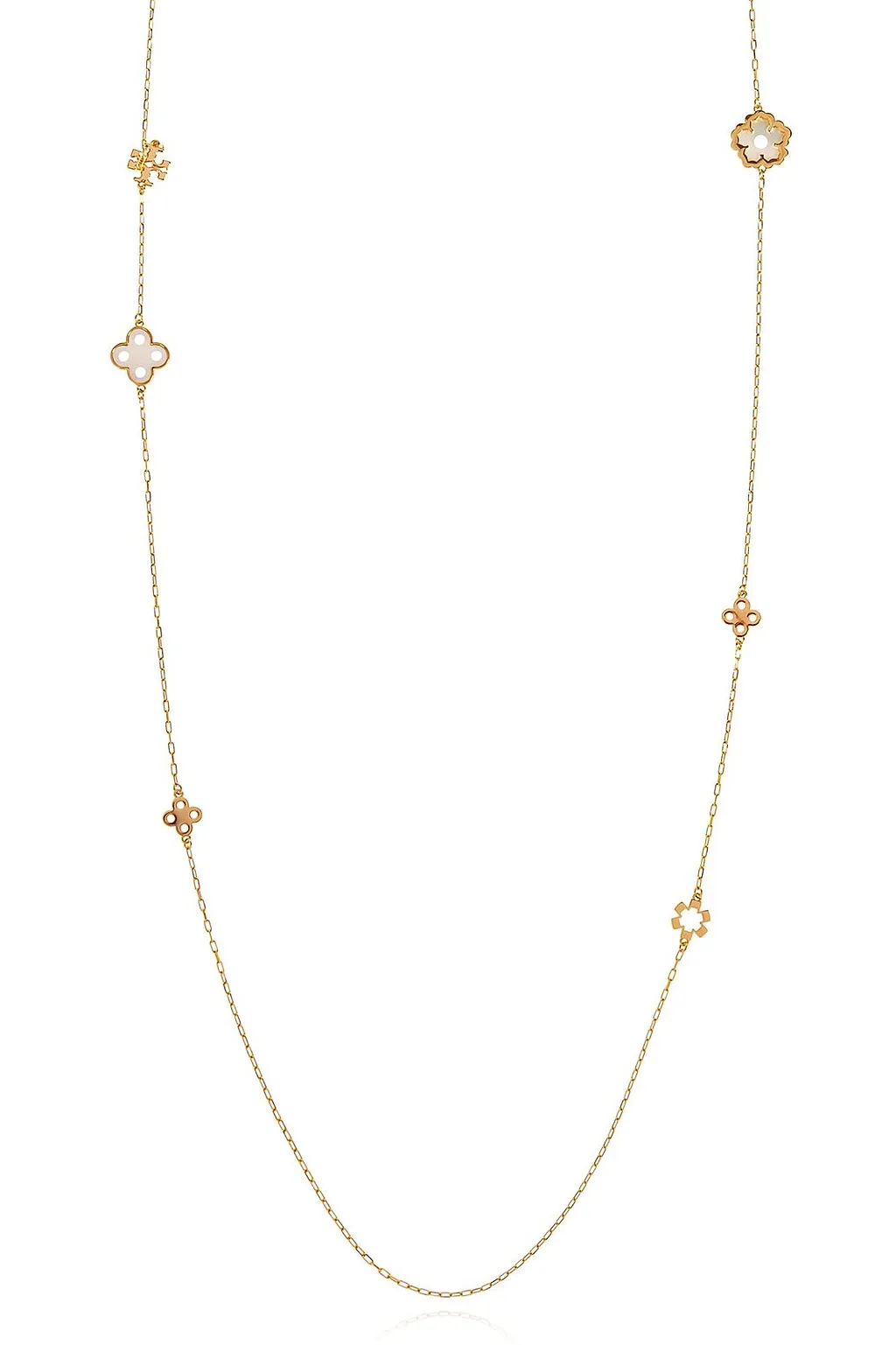 Tory Burch Logo Station Long Necklace