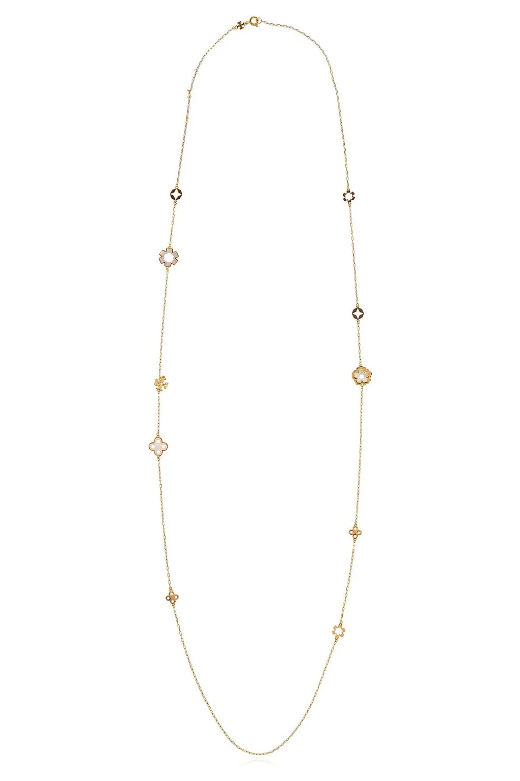 Tory Burch Logo Station Long Necklace