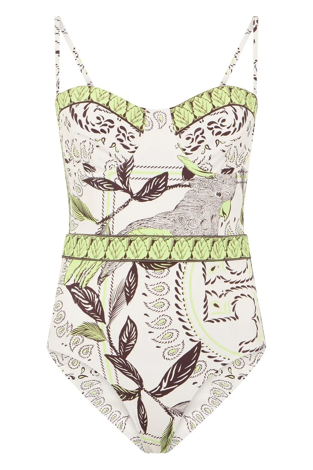 Tory Burch Printed Belted One-Piece Swimsuit