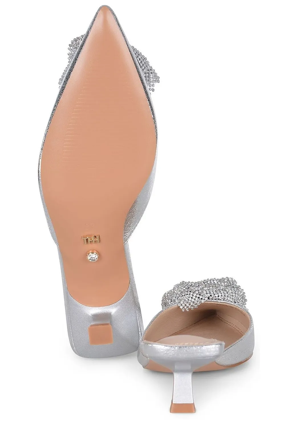 Twenty Four Haitch Manchester Embellished Kitten Mules