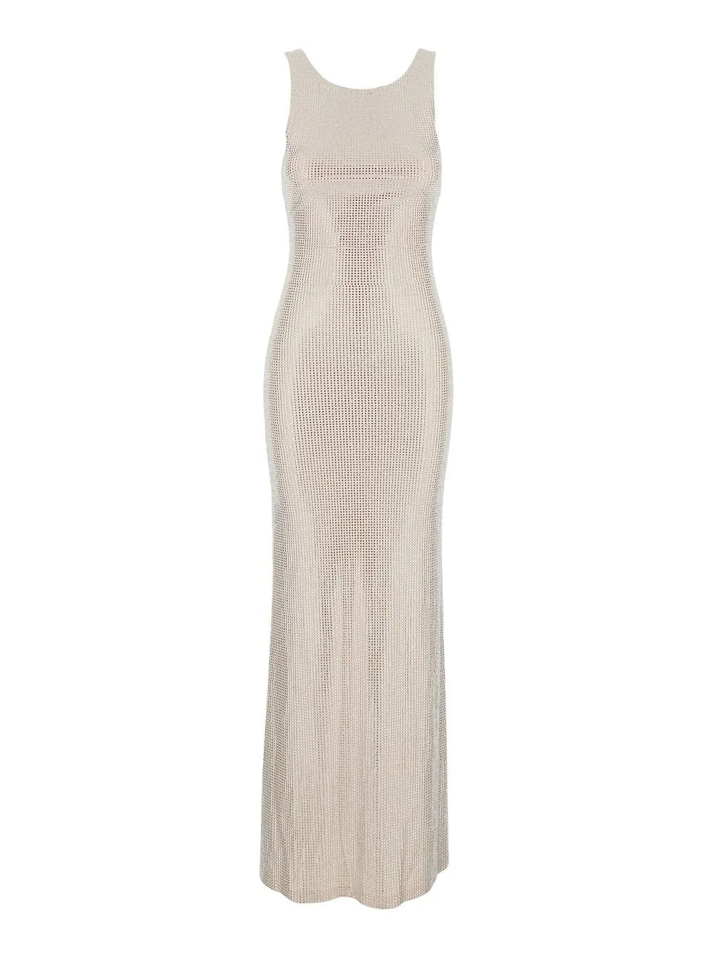 Twentyfourhaitch Helios Rhinestoned Knitted Dress
