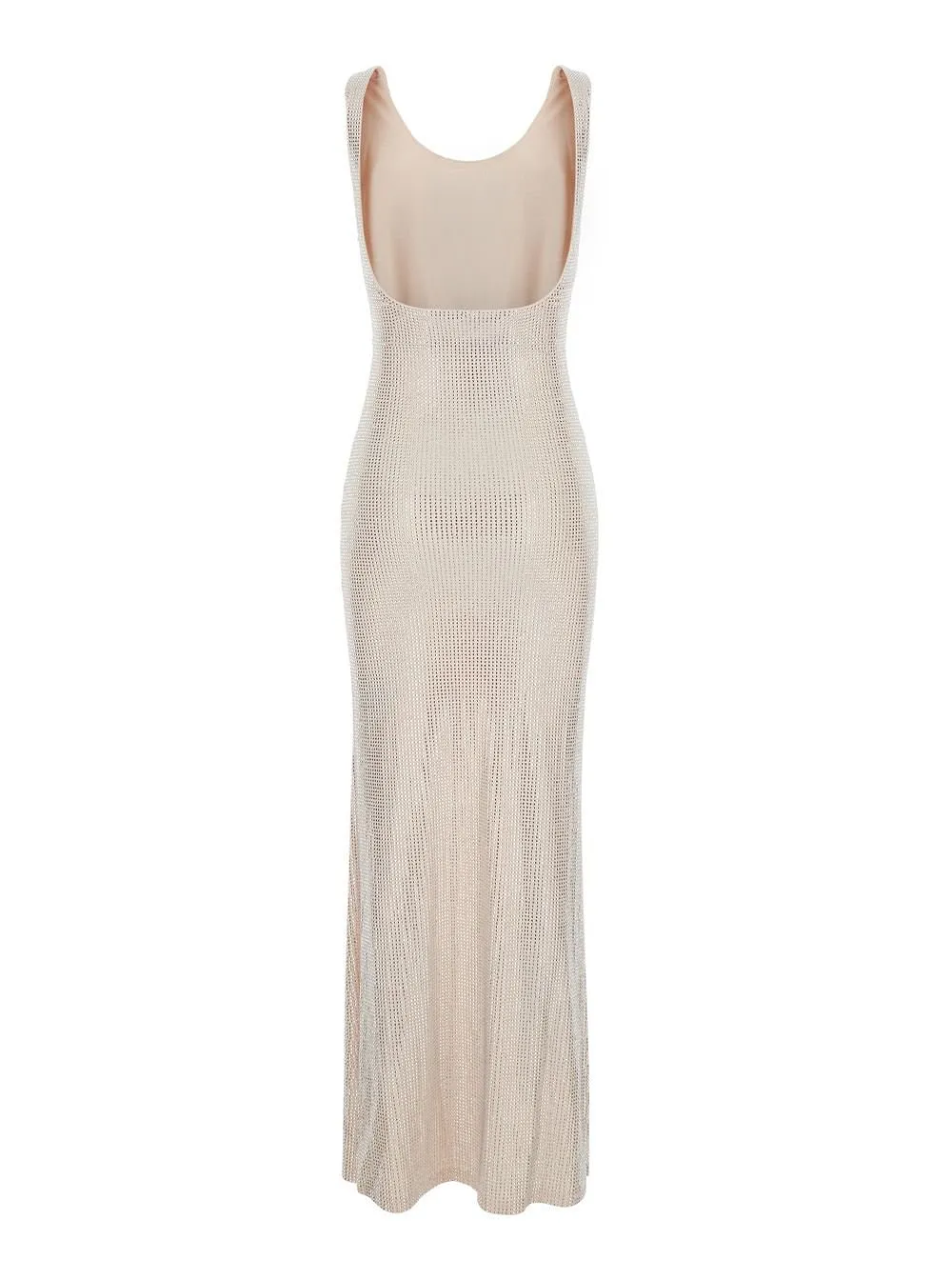 Twentyfourhaitch Helios Rhinestoned Knitted Dress