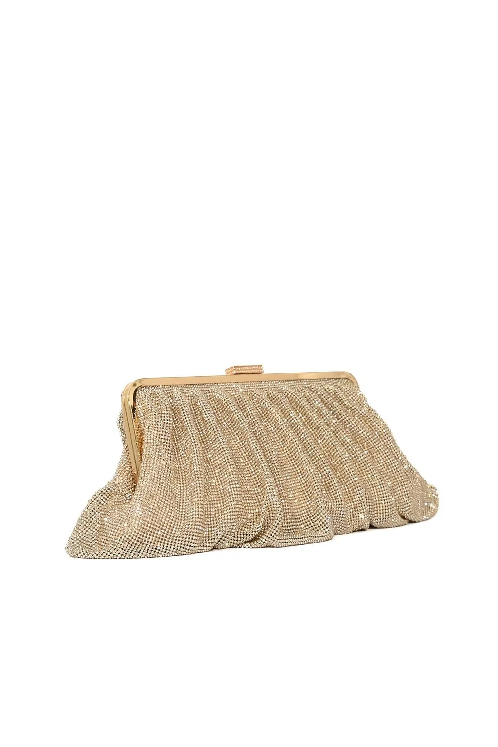 Twentyfourhaitch Pleated Crystal Clutch Bag