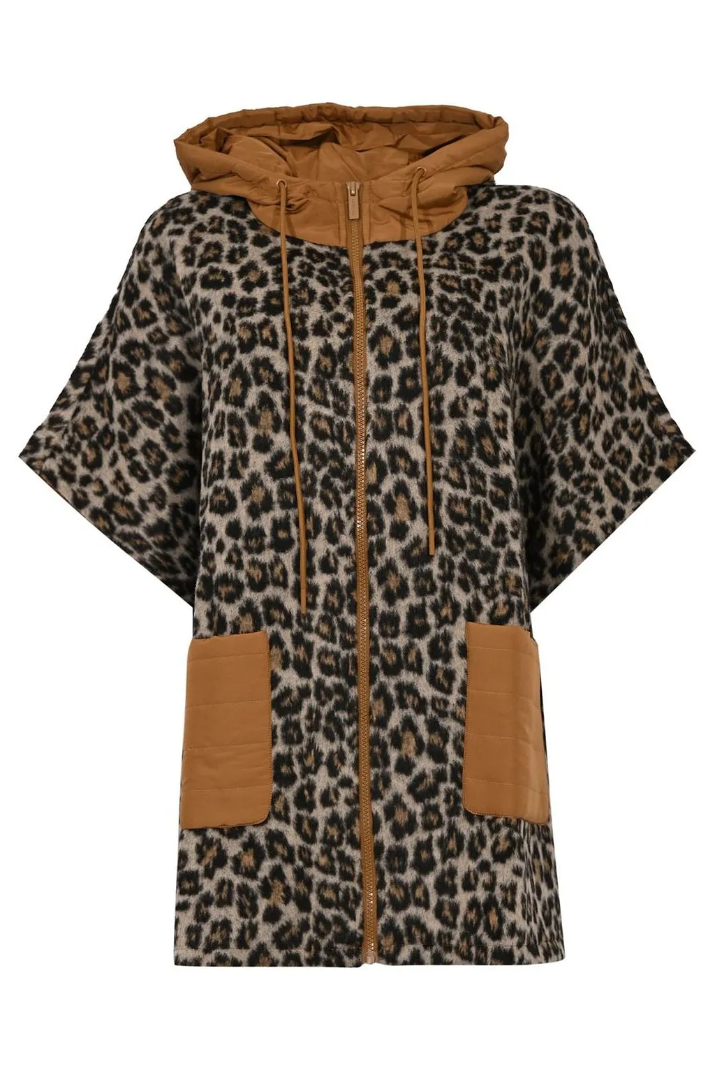 Twinset Animal Printed Hooded Poncho