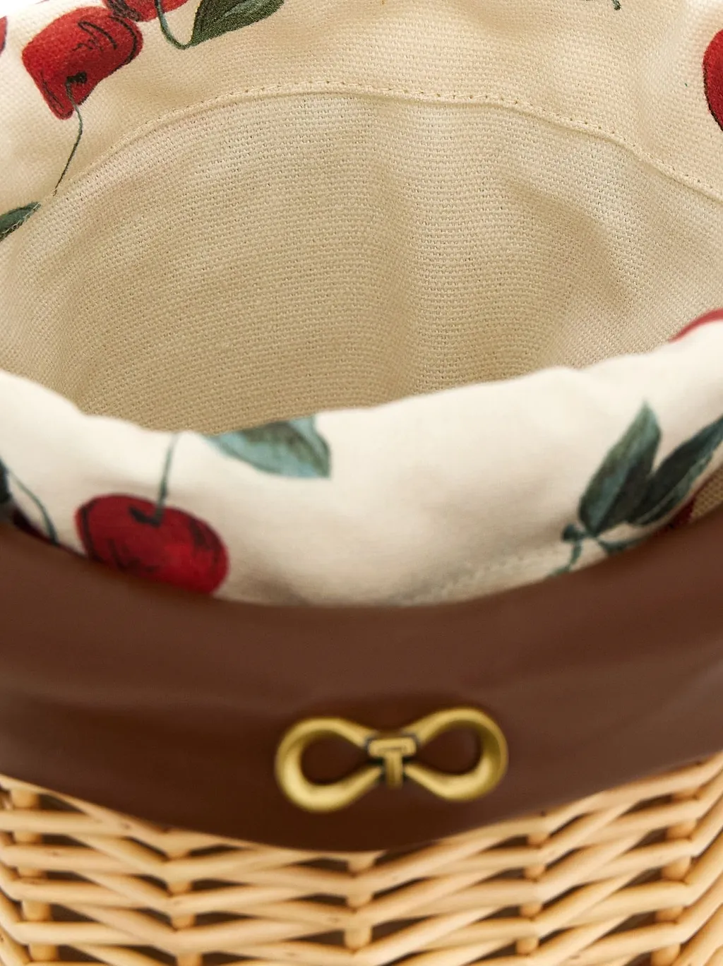 Twinset Braided Wicker Bucket Bag