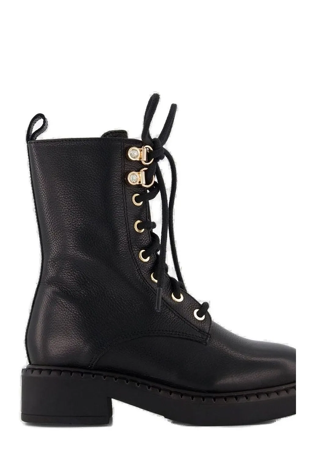 Twinset Kids Oval T Lace-Up Boots