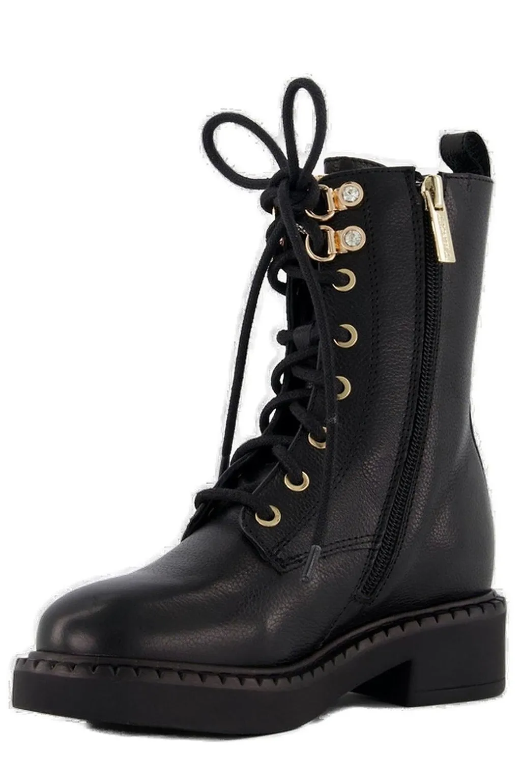 Twinset Kids Oval T Lace-Up Boots