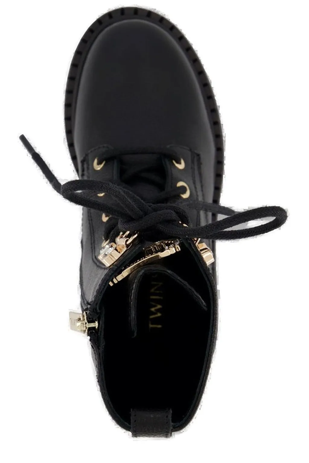 Twinset Kids Oval T Lace-Up Boots