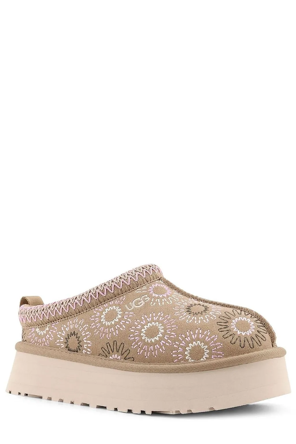 Ugg Embroidered Platform Mules