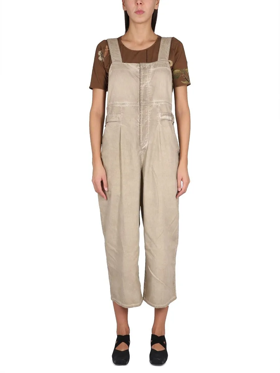 Uma Wang Distressed Straight Leg Jumpsuit