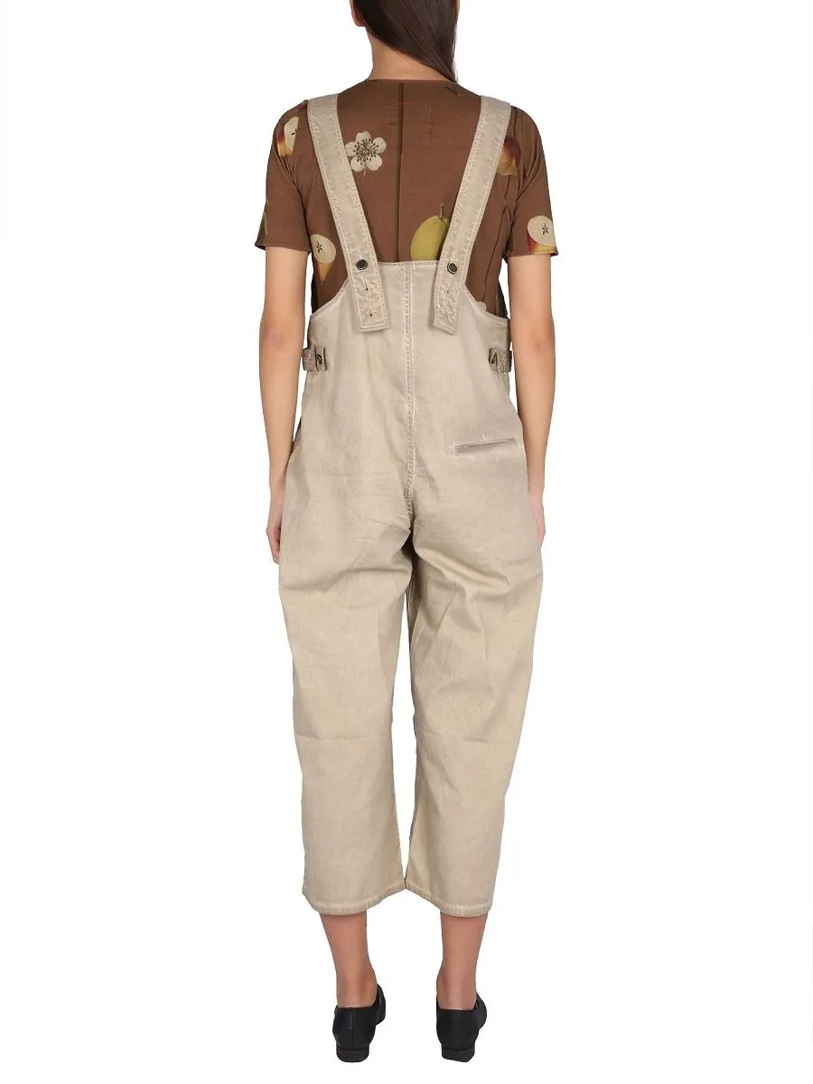 Uma Wang Distressed Straight Leg Jumpsuit