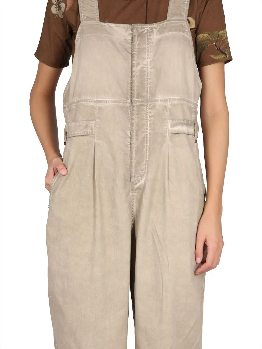 Uma Wang Distressed Straight Leg Jumpsuit