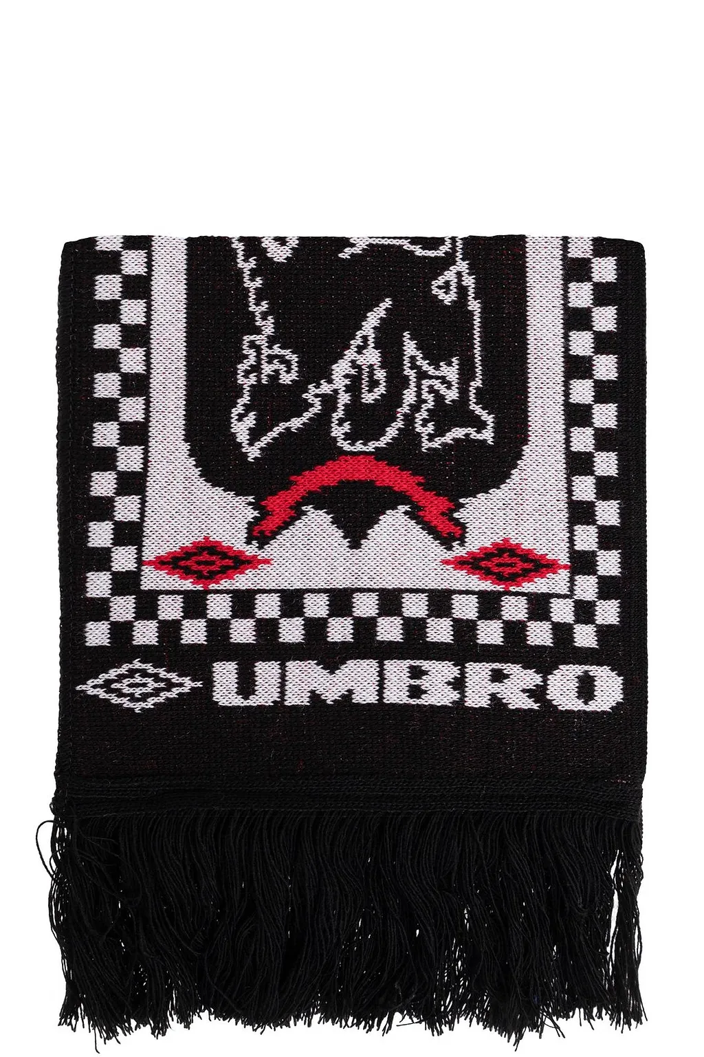 Umbro Check Logo Fringed Scarf