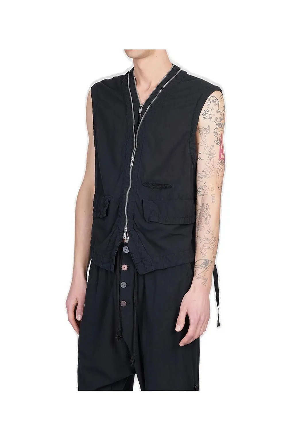 Undercover Double-Zipped V-Neck Vest