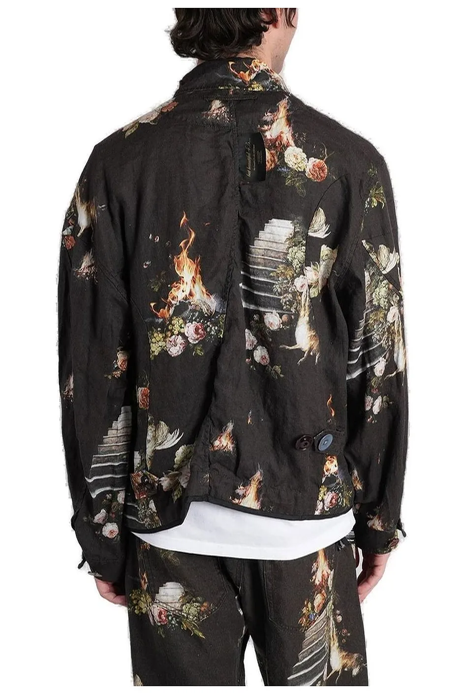 Undercover Floral-Printed Zipped Bomber Jacket